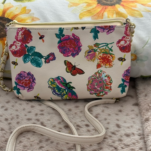 Betsey Johnson Floral Crossbody Bag with Chain Strap - Picture 2 of 6